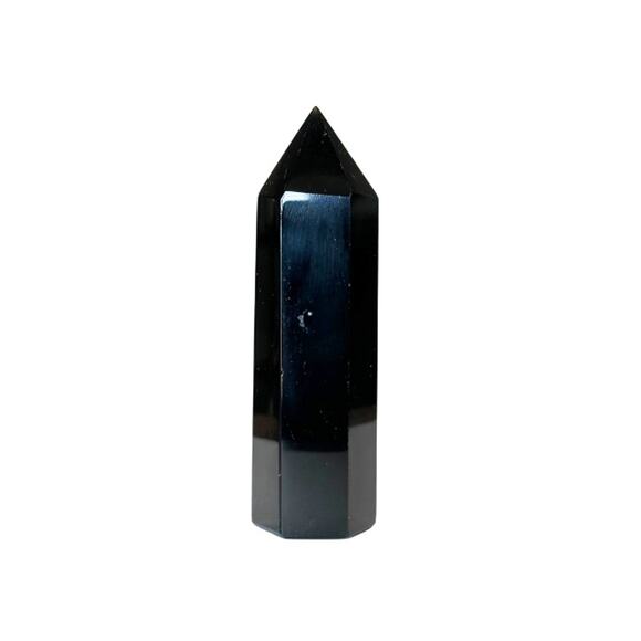 Obsidian Crystal 2PC Obelisk Seven Chakra Towers Black Protection Spiritual - Picture 3 of 6